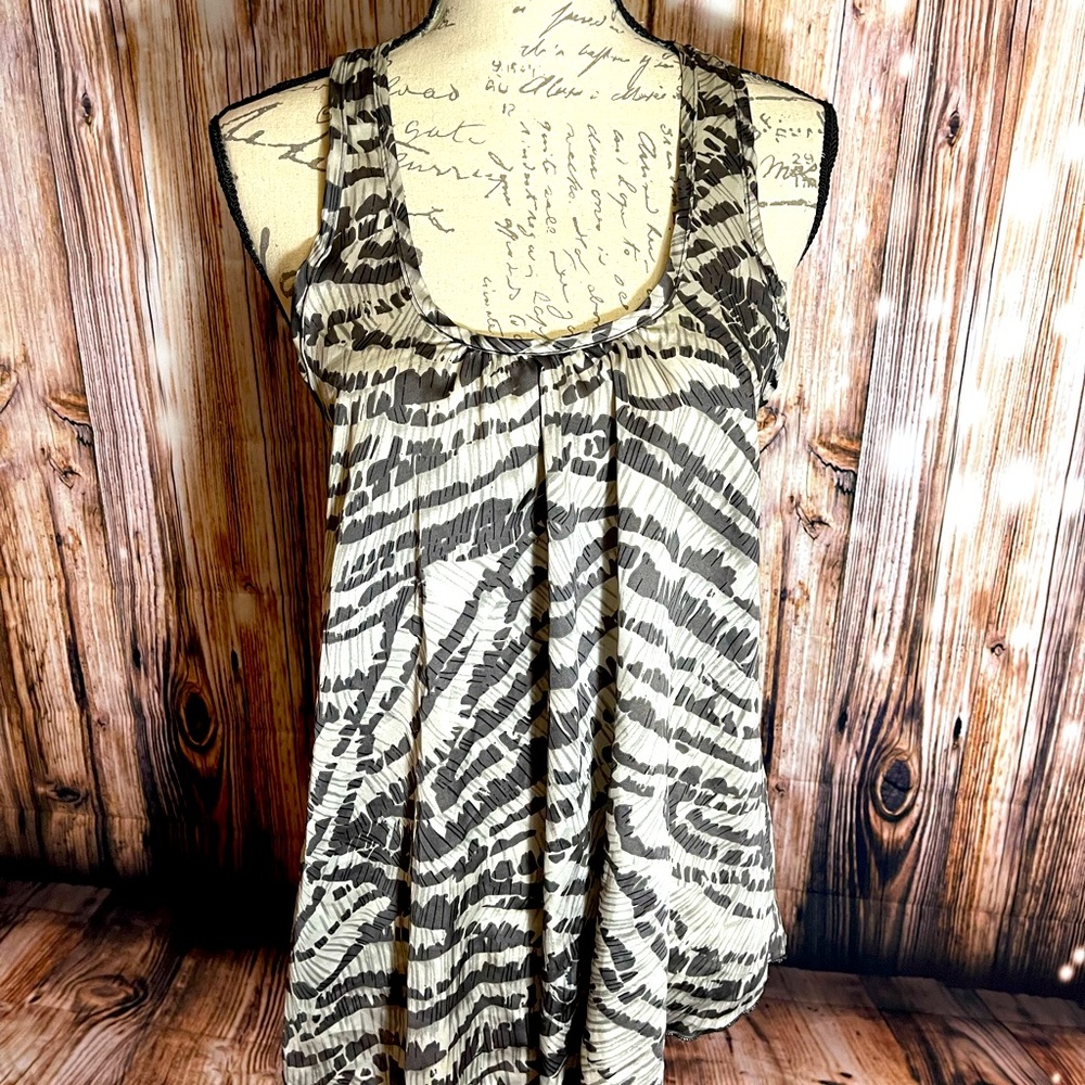Zebra pattern tank top